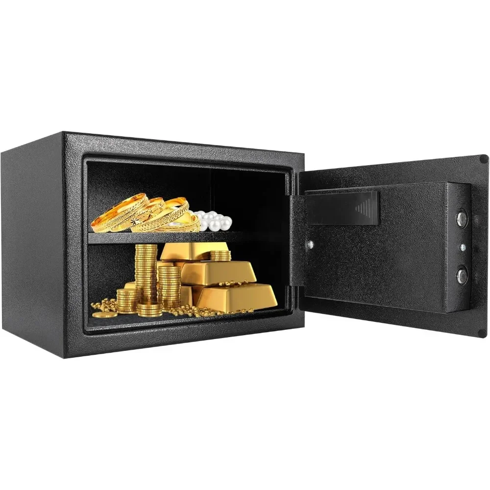 25L Safe, Furniture Safe, Digital Safe W/ Key& Password for Storing Cash, Watches& Valuable Items