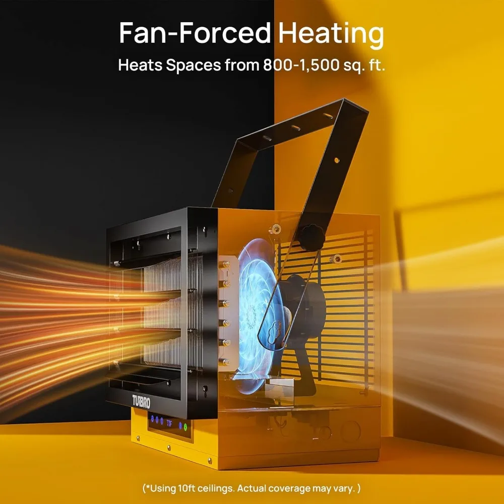 Потолочный электрический гаражный обогреватель 7500 Вт 240 В с дистанционным управлением, защитой от перегрева и термостатом для использования в магазине