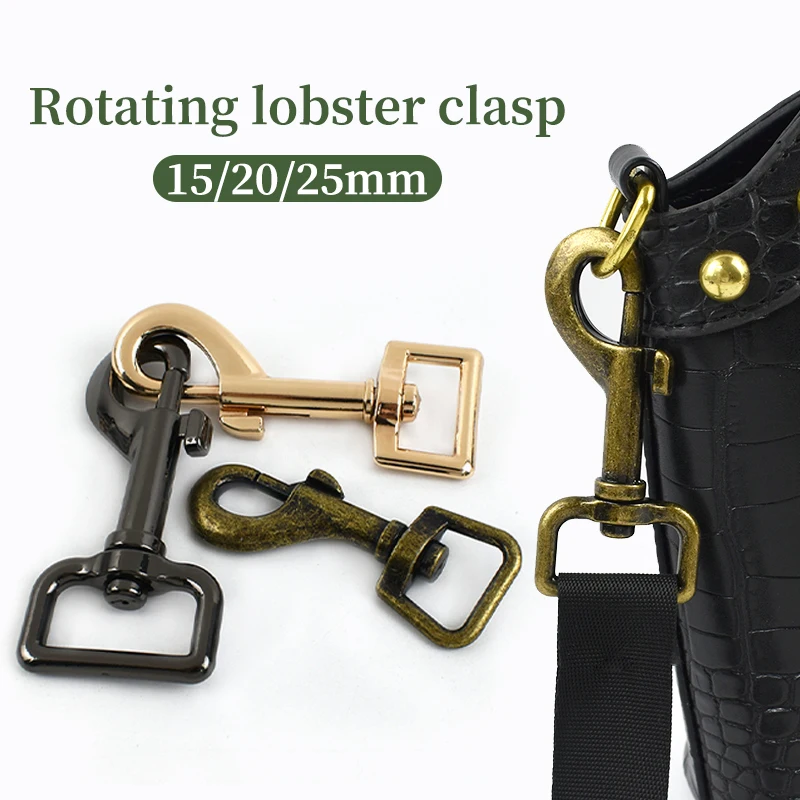 

5/10Pcs Meetee 15/20/25mm Metal Lobster Clasp Buckles for Bag Strap Keychain Carabiner Collar Swivel Hook DIY Hardware Accessory