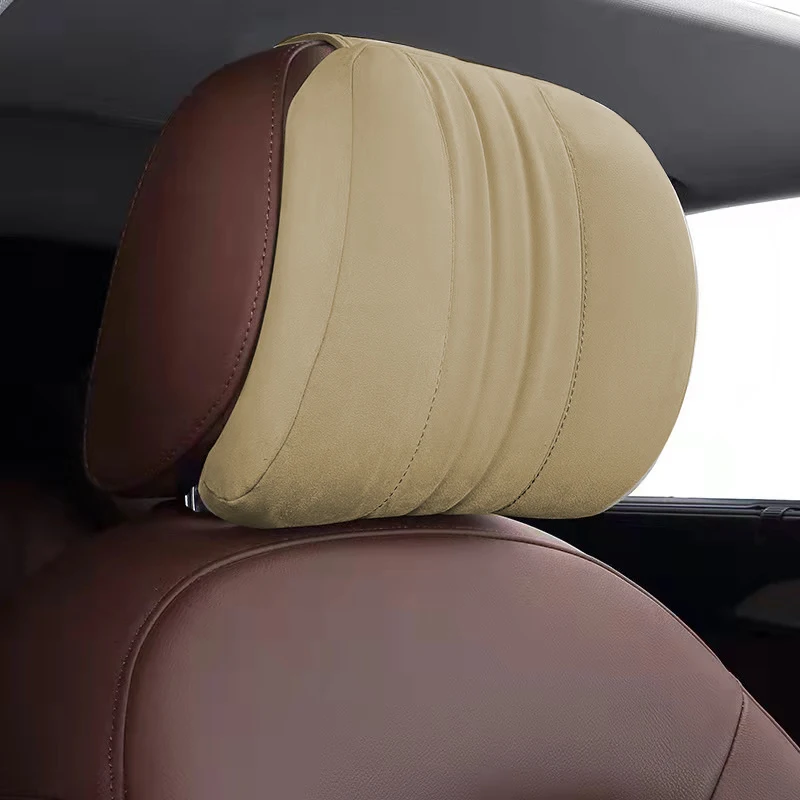 Forbell Memory Foam Car Neck Pillow Car Headrest Suede Car Neck Pillow for Driving Auto Accessories