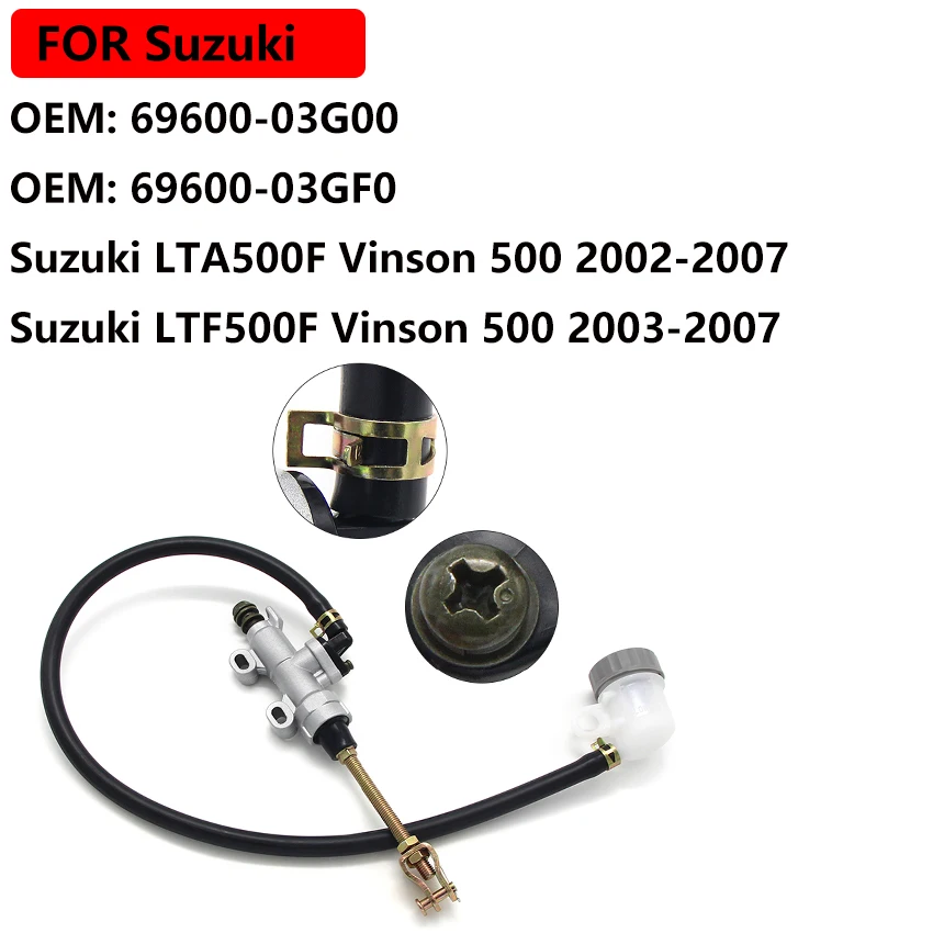 

Motorcycle Rear Hydraulic Brake Master Cylinder For Suzuki LTA500F Vinson 500 LTF500F Vinson 500 69600-03G00 69600-03GF0