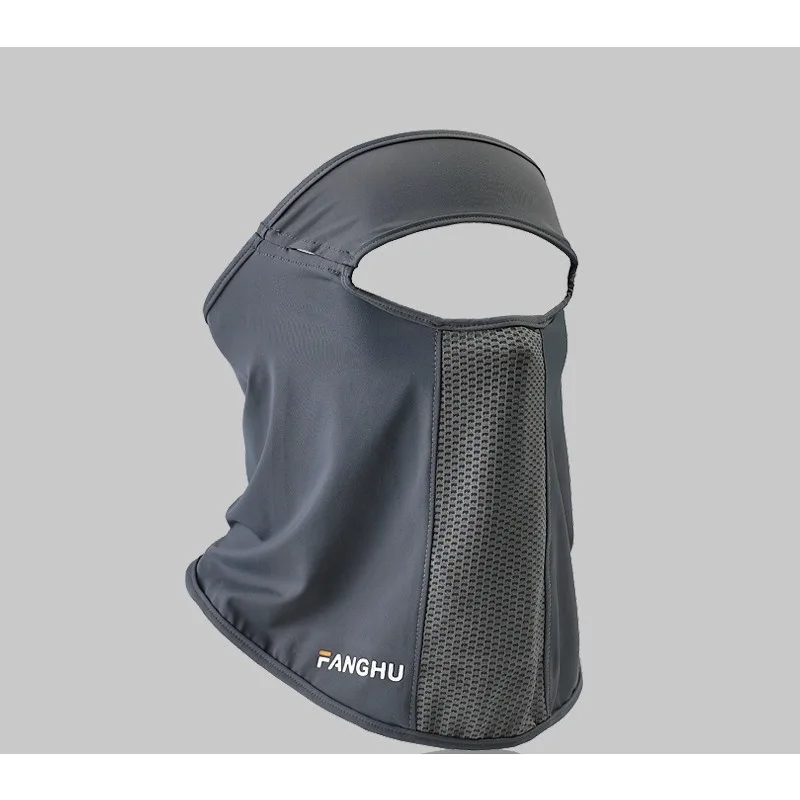 

New Facial Gini Summer Sports Ear Cord Scarves Mask Neck Protection Anti-UV Ice Silk Sunscreen Mask Face Veil with Eyeglass Hole