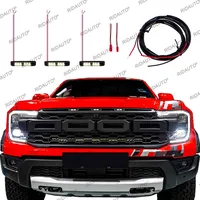 Para parrilla Raptor del mercado de accesorios, 3 uds., luz LED blanca ámbar, luz de rejilla de recogida, luz LED DIY apta para FORD RANGER RAPTOR 2023-2025 +