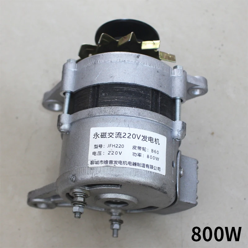 Permanent Magnet Brushless High Power Generator Brushless Alternator Pulley Type Permanent Magnet 220V 800W1300W 2000W AC