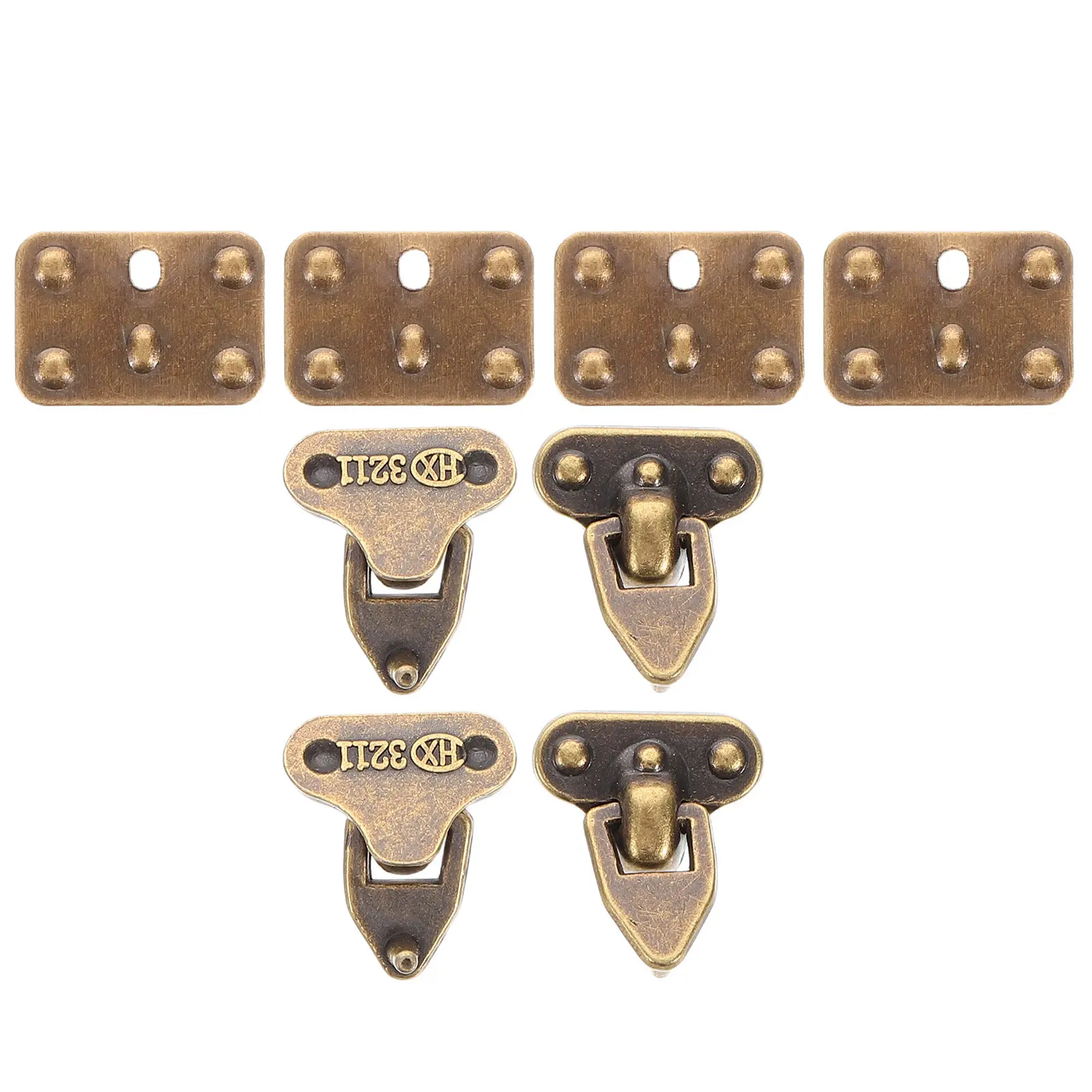 4Sets Miniature Case Clasps Metal Locks for DIY Jewelry Travel Storage Box Dollhouse Luggage Hardware Easy Installation