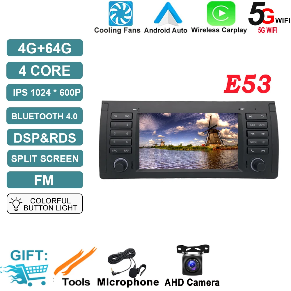 Android OS Auto Radio GPS Navigatie voor BMW X5 E53 5-serie E39 M5 1996-2007 DSP Auto Multimedia Speler Stereo WIFI Koelventilator