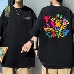 Lc Waikiki Monkey Graphic Print T-shirt Summer Funny Men Women's Cartoon Monkeys Short Sleeve T Shirts Male 100% Cotton Tshirt