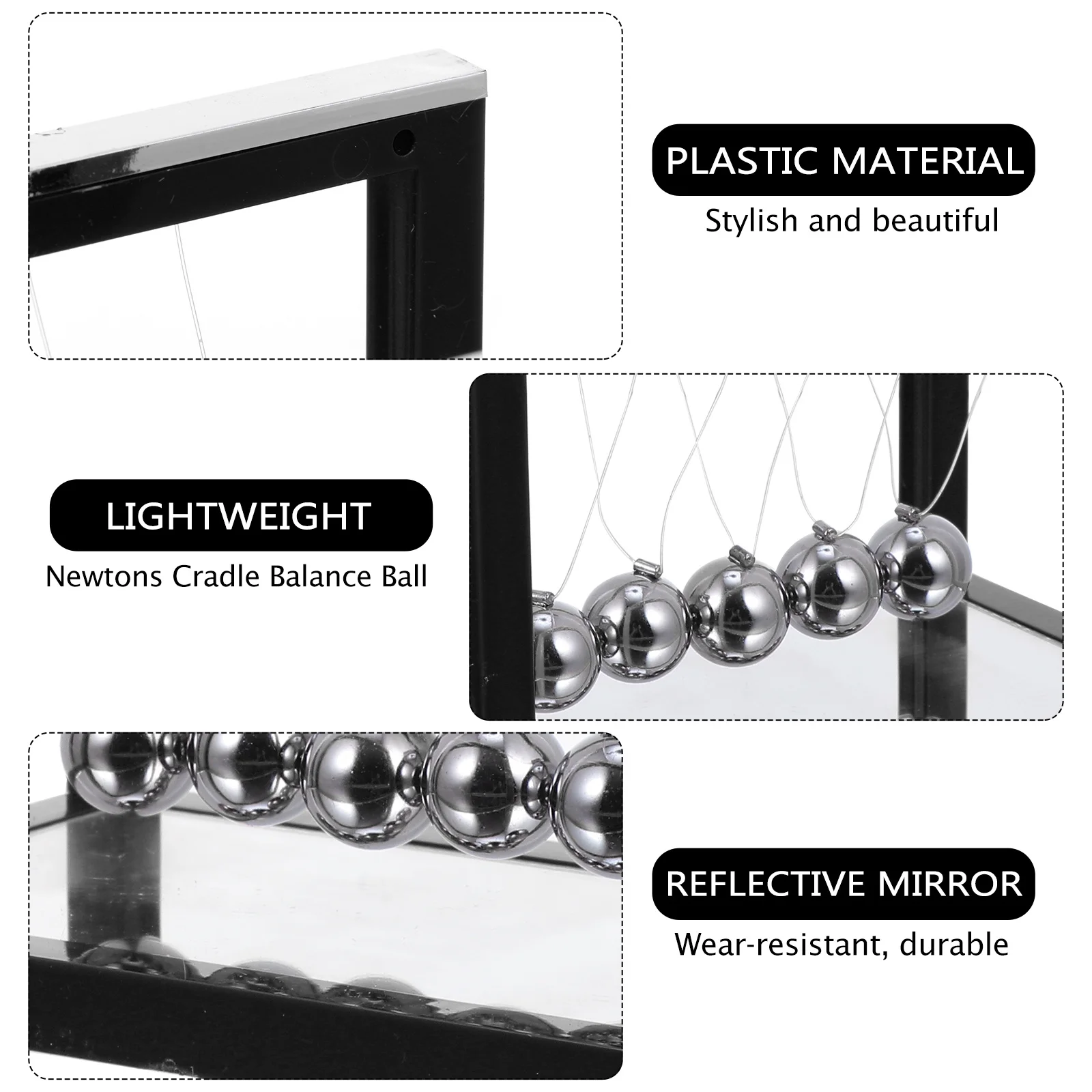 

Cradle Balance Balls Mirror Scientific Tool Stress Relief Home Office Decor Cradle Balance Balls Science Toy