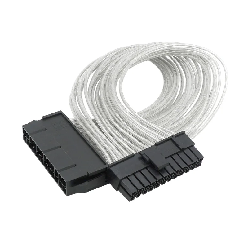 24 Pin PSU Power Supply Extension Cable 20+4 Pin Tinned Copper Supply Male To Female ATX Mining For Computer Adaptor