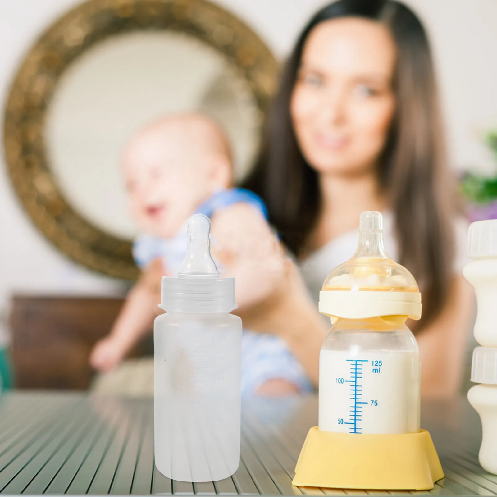 10Pcs Disposable Baby Feeding Bottles Clear Plastic 150Ml Newborn Milk Bottle Scale Hospital Travel Premature Infant Bottle