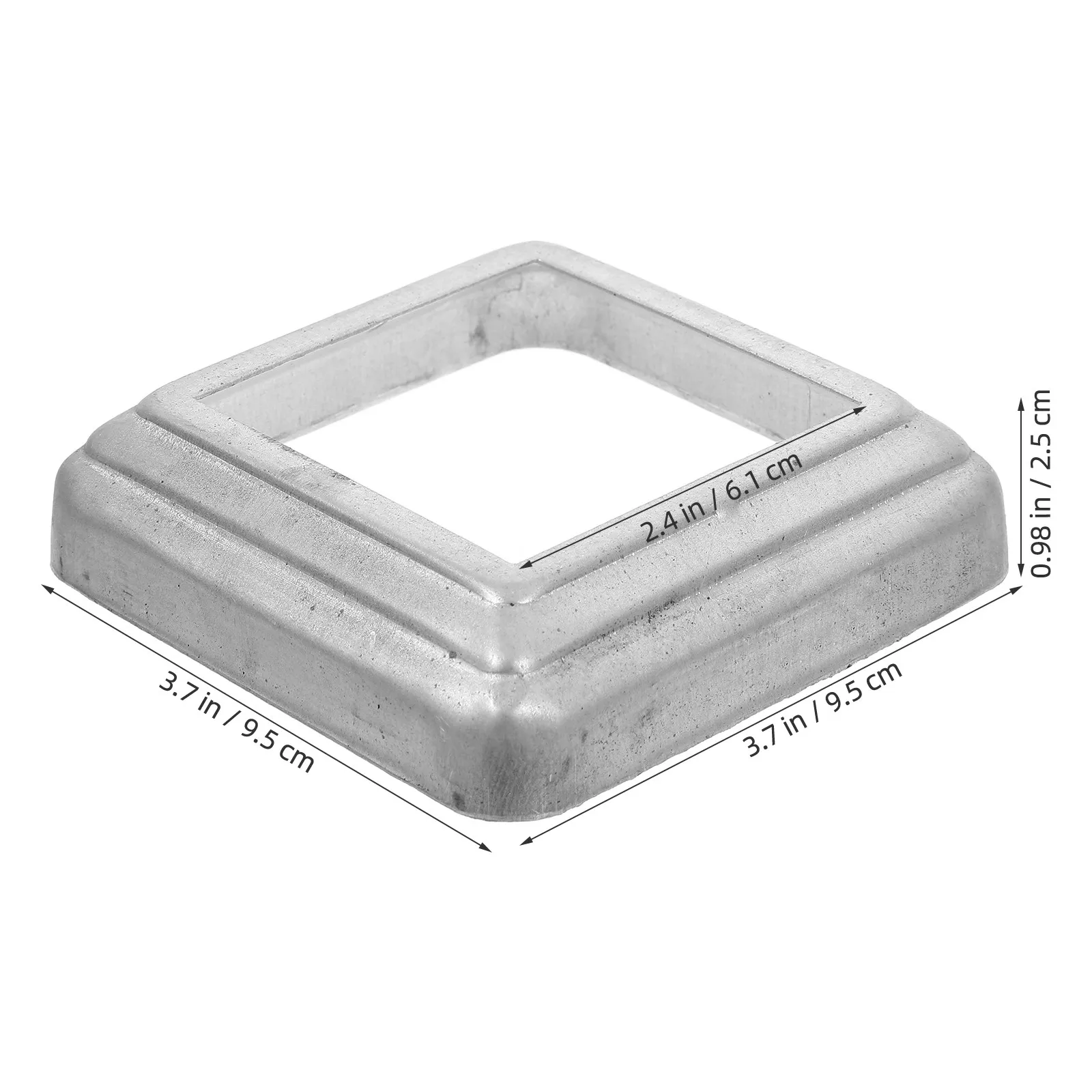 Railing Post Skirt 4 Pack Steel Sleeves Decorative Column Wraps for Porch Deck Fence Base Replacement Covers