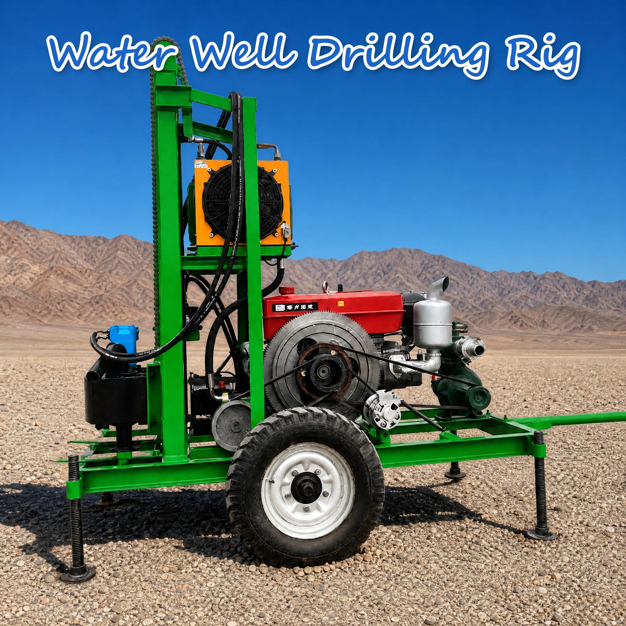 Customized Well Drilling Rig Full Hydraulic Diesel Powered 22 to 35HP  Torque Output High Efficiency Design