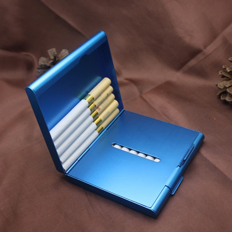 GWPPDMY 20 Sticks Fashion Double Layer Pipe Creative Personality Cigaret Case Metal Cigarette Case Cigarette Cigarette Holder