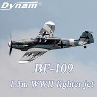 Dynam BF109 World War Ii 1.3m Real Machine Electric Remote Control 8-Channel Fixed-Wing Aircraft 4S Remote Control Fighter RTF