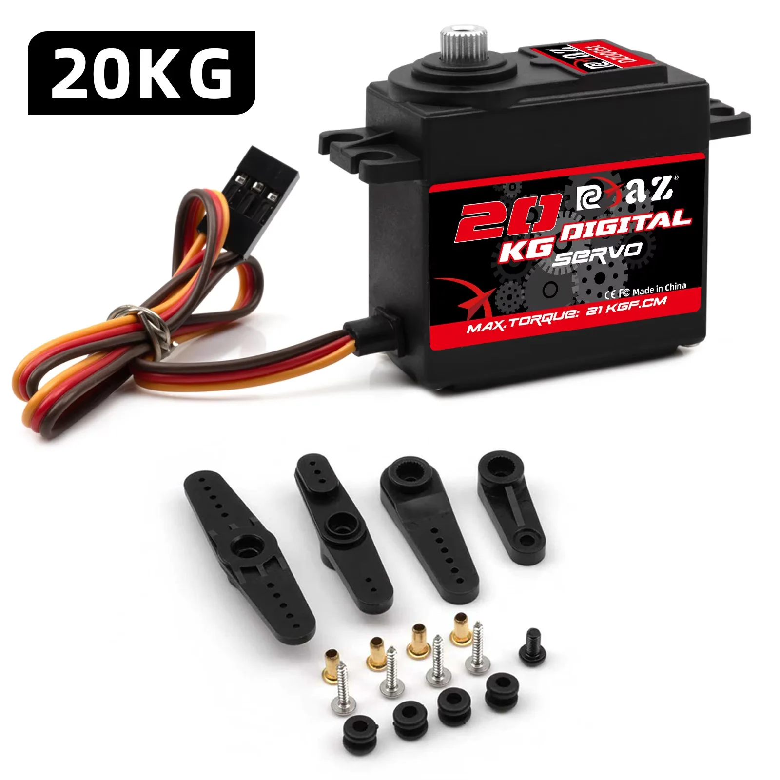 RC Servo Digitale Servomotoren mit Hohem Drehmoment Wasserdicht Metallgetriebe Servo für 1/8 1/10 RC Auto Boot Roboter Servo RC – Detail 8