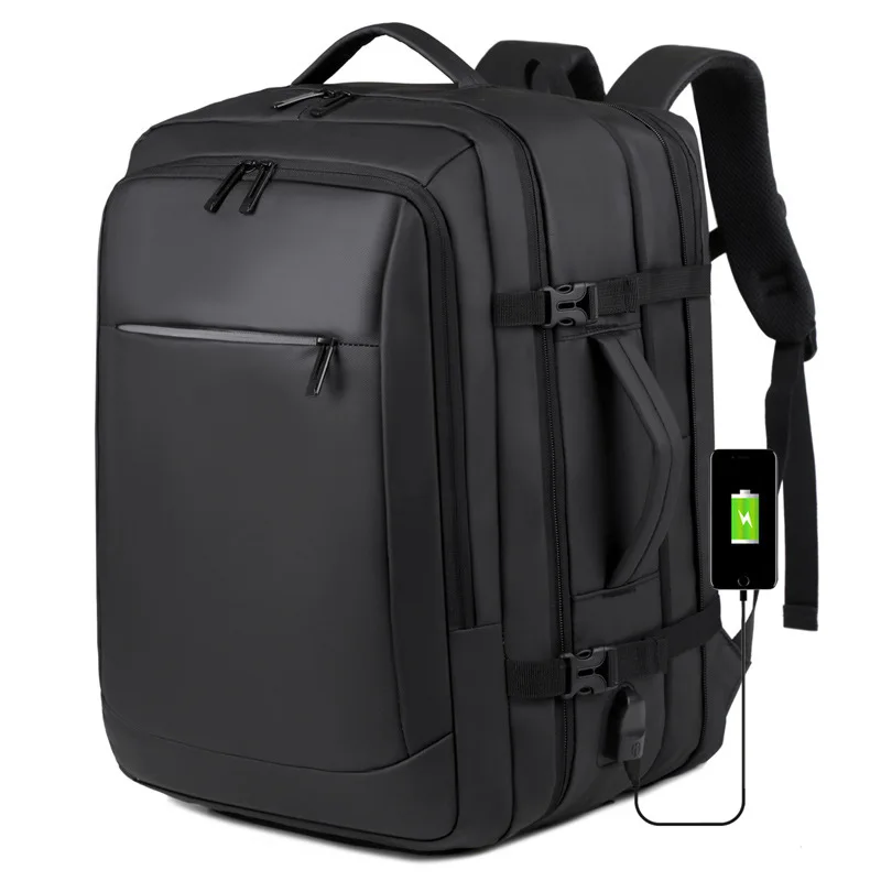 Backpack Men Backpack School Bag Expandable USB Bag Large Capacity Laptop Fashion Backpack Weekend Overnight Package