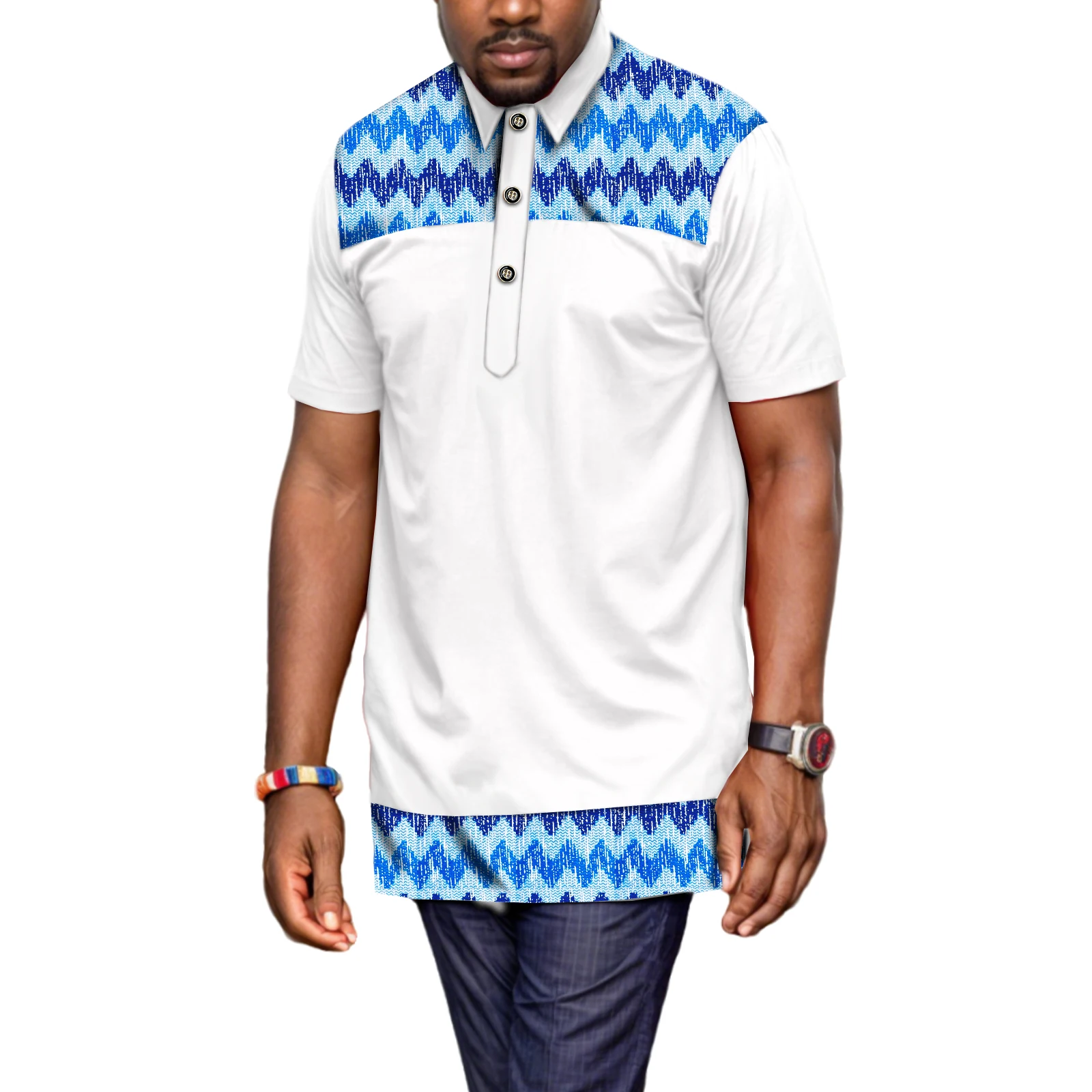 

Африканская мужская рубашка для мужчин, модные повседневные топы Dashiki с длинным рукавом в этническом стиле