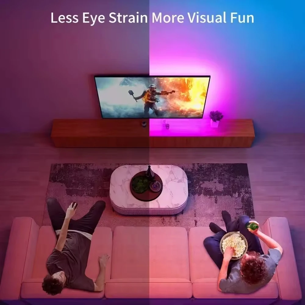 ไฟ LED Strip ควบคุมบลูทูธ RGB ไฟ LED สําหรับทีวี USB 5V LED เทปสําหรับ TV Backlight Room PARTY ตกแต่งงานแต่งงาน