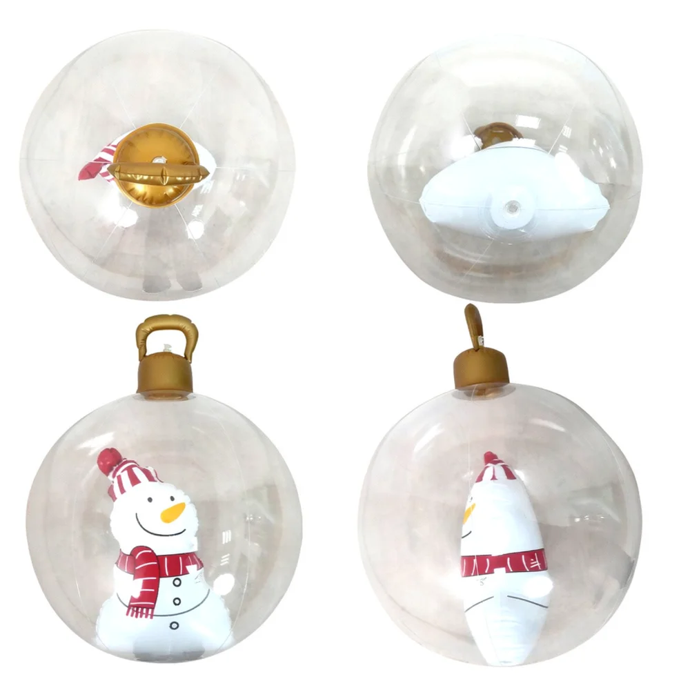 Christmas Inflatable Decoration PVC Hanging Ball Candy Cane Ornament Outdoor Holiday Garden Festive Party Supplies Decor