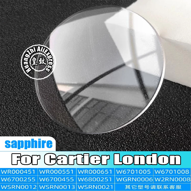 Para reloj Cartier London WR000451 W6700255 W6701005 WSRN0012 W6701009 espejo máscara redonda cristal de zafiro 36 42mm Dial reloj espejo