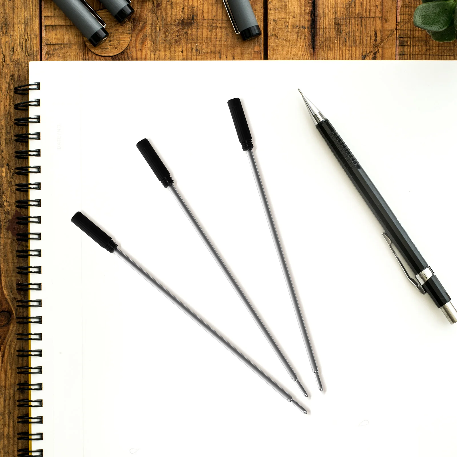 

20pcs Pen Refills Gel Replacement Refills Plastic Ballpoint Tip For Students Office Stationery Doodling Writing Portable