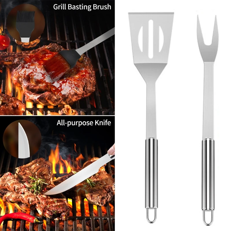 7 Pack Grill Tools Sets Basic BBQ Tools for Backyard Restaurant Outdoor Kitchen