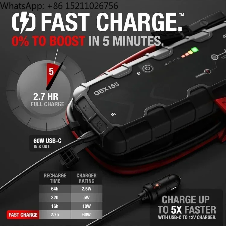 boost XG BX155/GB40/50/70/150 4250A 12v portable lithium battery jump starter, USB-C mobile power charger