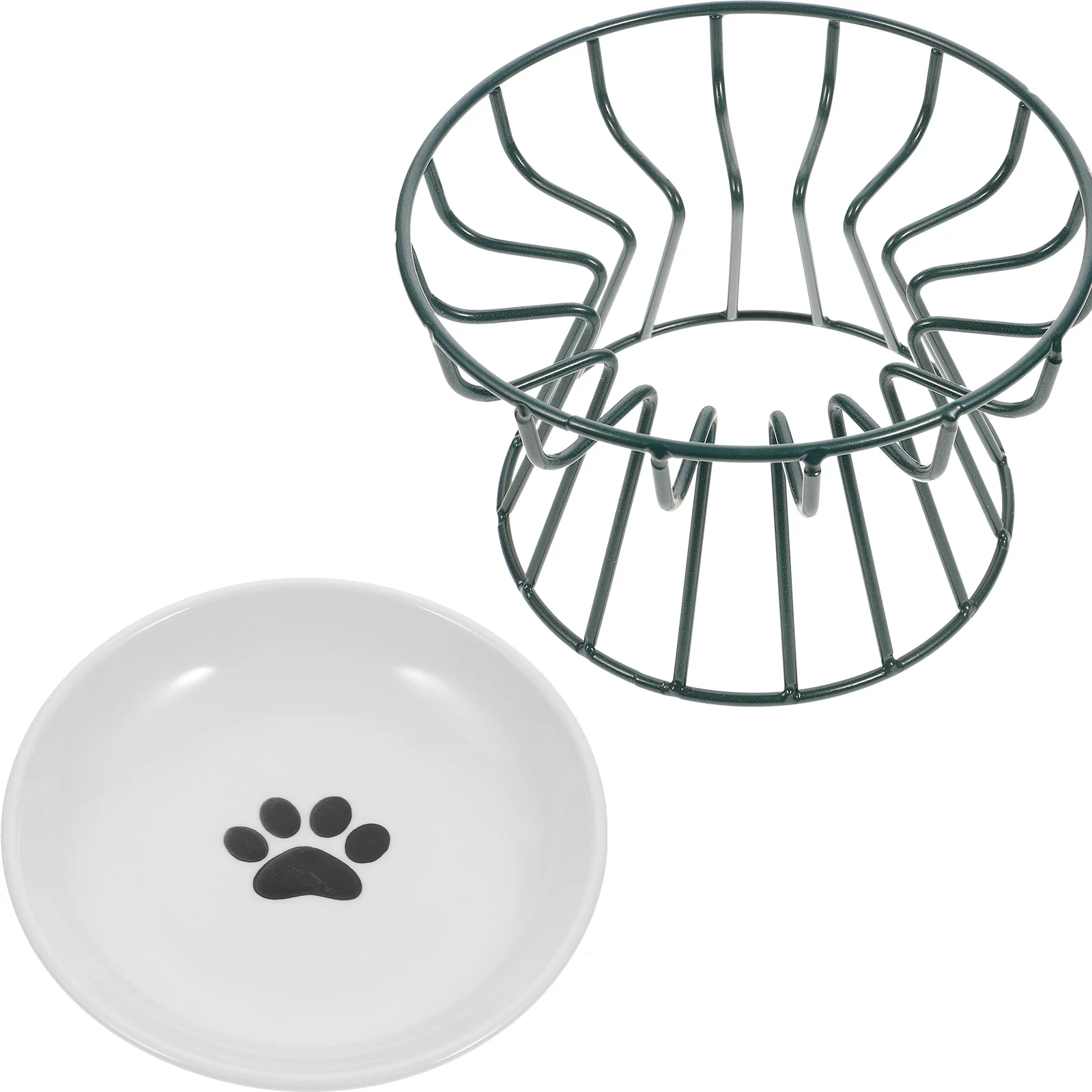 

1Set Cat Dog Food Bowl Premium Material Durable Practical Smooth Surface Easy Clean Stable Bracket Design Pet Feeder