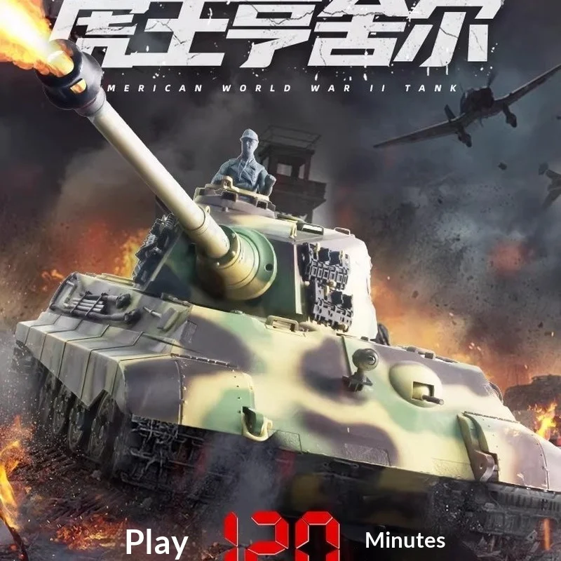 

Радиоуправляемый танк Heng Long 3888A German King Tiger с металлическими гусеницами, модель военной техники с эффектом дыма, игрушка для мальчиков