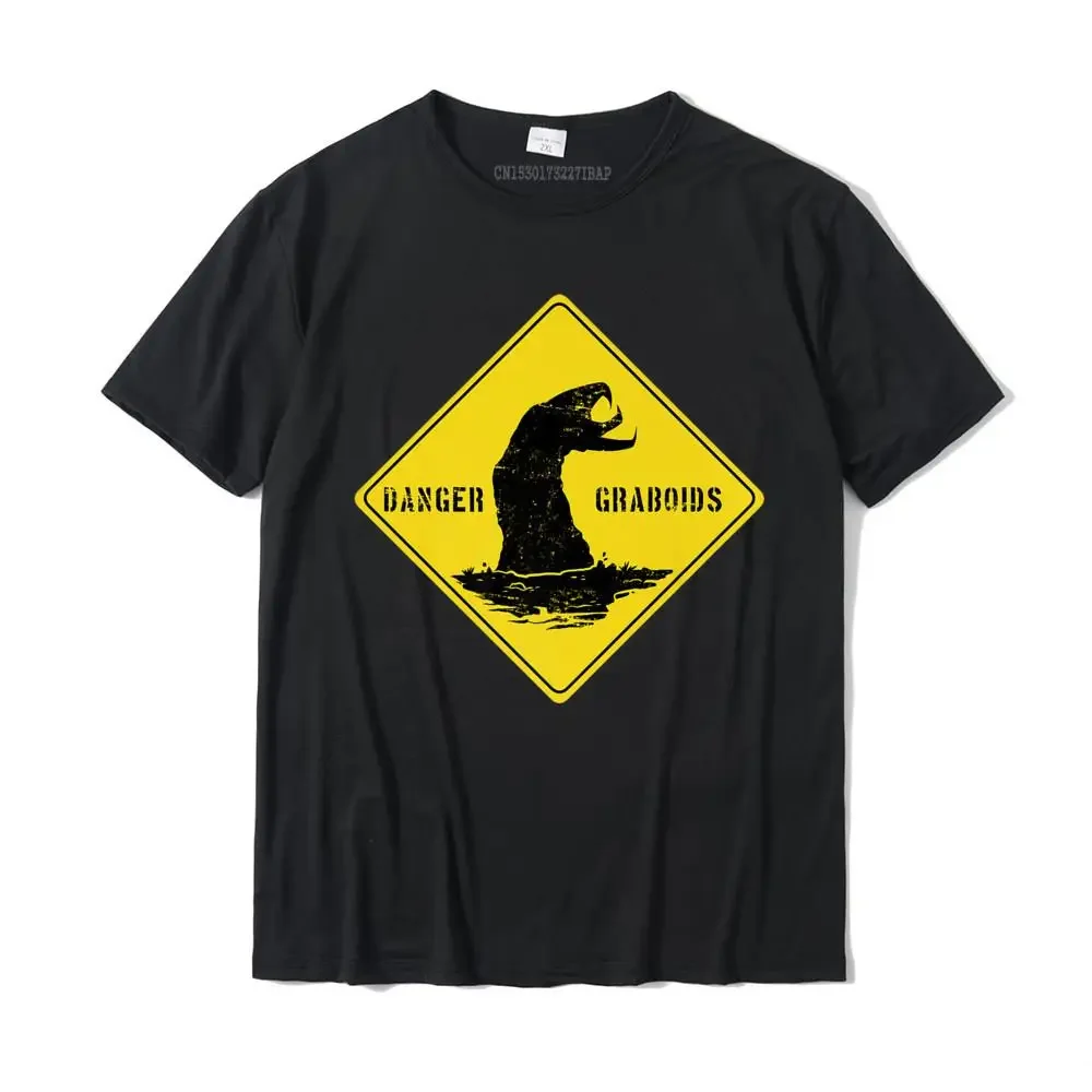 Tremors Graboids Road Sign Premium T-Shirt Cotton Tops Shirts Unique Family Summer T Shirts Christmas Day