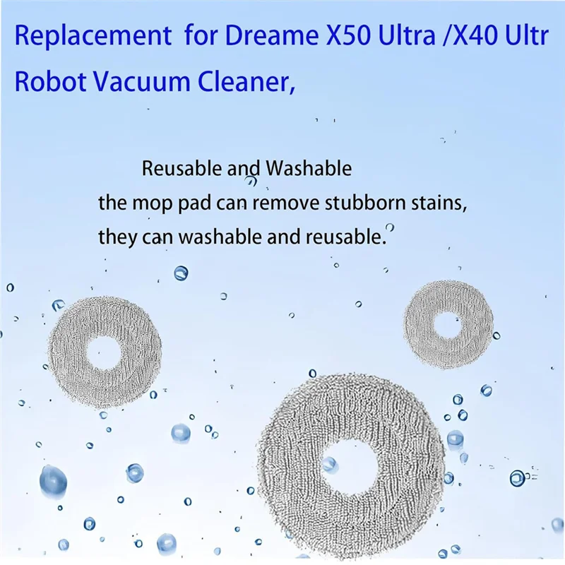 ABVI-мешки для пыли и подушечки для швабры, замена для Dreame X50 Ultra/X40 Ultra, робот-пылесос, мешки для пыли, подушечки для швабры