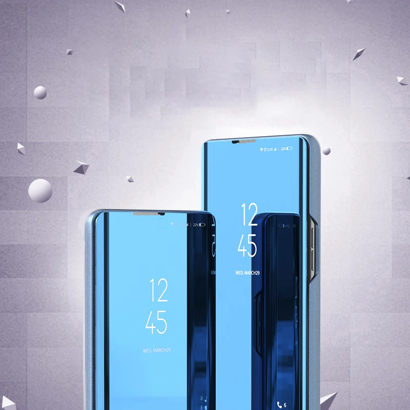 Luxury Mirror Flip Cases For Samsung Galaxy S26 Ultra S24 S23 S22 S21 Plus Fe Note 20 S25 Ultra Shockproof Leather Texture Cover - view 4