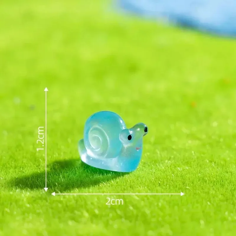 50 قطعة يتوهج في الظلام الحلزون الصغير مصغرة التماثيل الحلزون DIY بها بنفسك زخرفة اكسسوارات للمنزل مايكرو الجنية حديقة المشهد ديكور #4