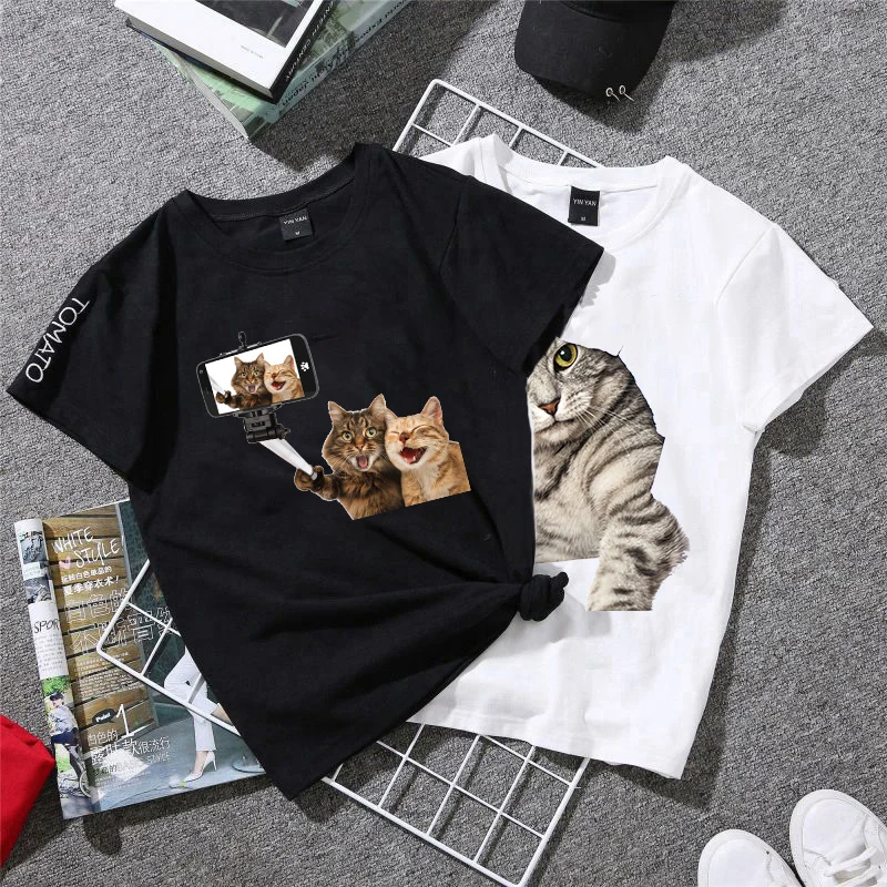 Cute Pet Cat Dog Best Friends Animal Iron On Patches For DIY Heat Transfer Clothes T-Shirt Thermal Stickers Decoration Printing