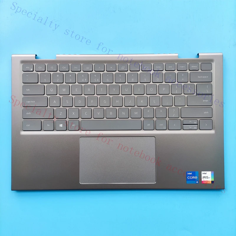 A+  Palmrest Keyboard Silver Gray For Dell Inspiron 14 5410 7415 2-in-1 04GR69 4GR69