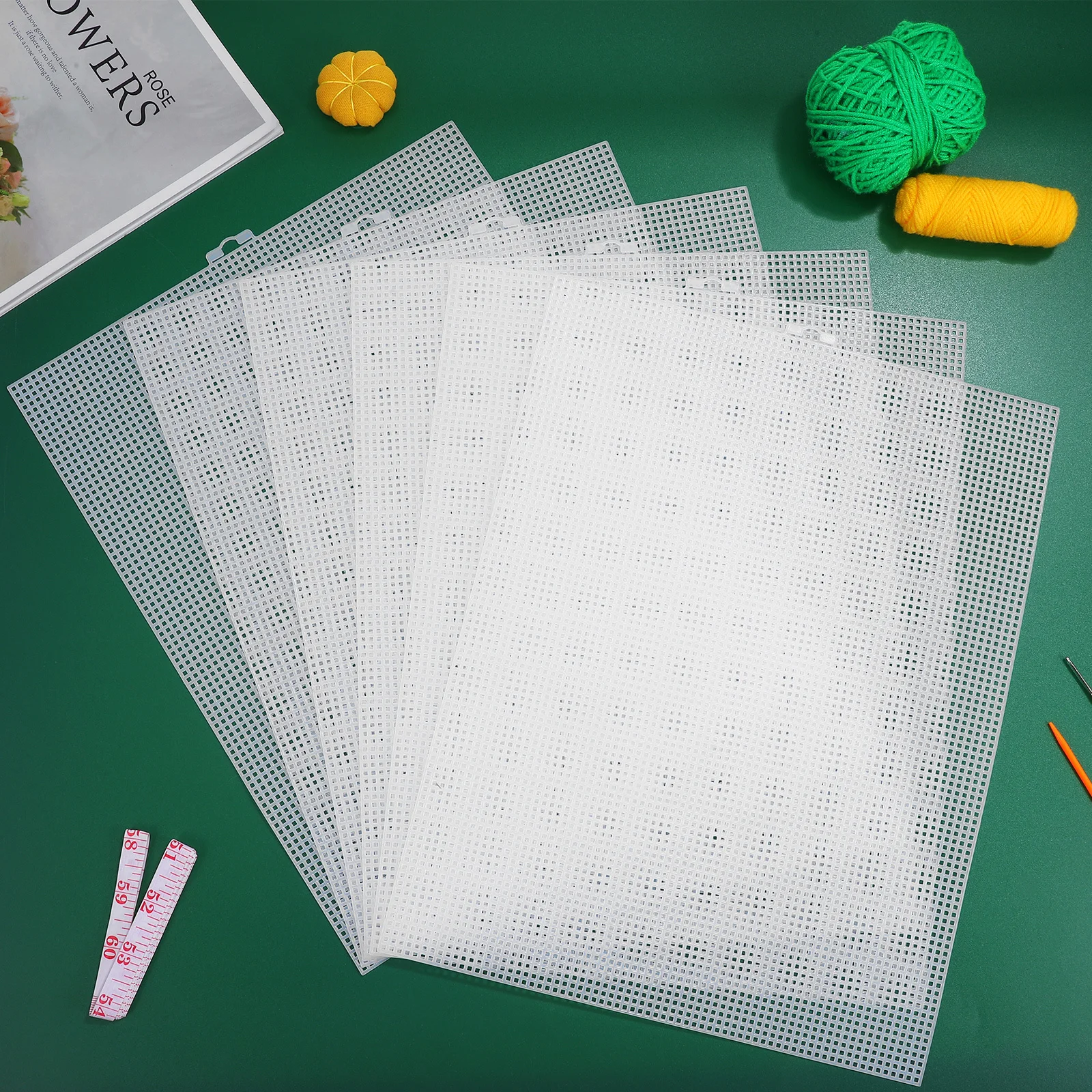 

6pcs Plastic Cuttable Even Mesh Eyes For Embroidery Crochet Knitting Diy Crafts Mesh Canvas Sheets White Plastic Sheet Crafting
