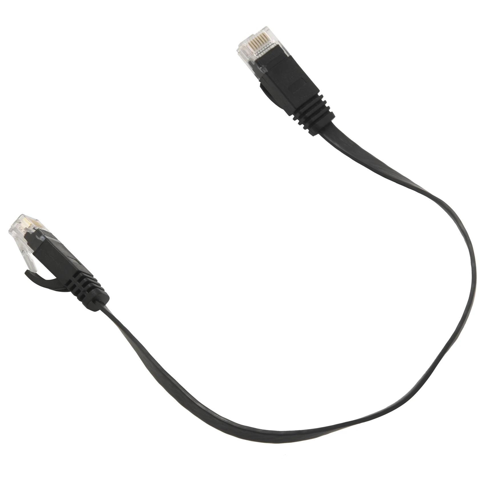 ABDE-30 Pcs 1 Ft Flat Internet Network Cable Solid Cat6 High Speed Patch Lan Wire With Snagless Rj45 Connectors
