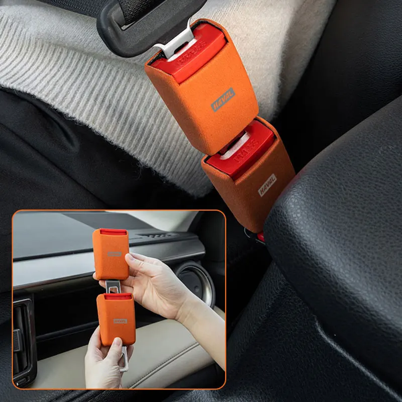 New Car Suede Safety Belt Buckle Extension Thick Plug Extender For Great Wall Haval/Hover f7 h6 f7x h2 h3 h5 h7 h8 h9 m4 H1 H4