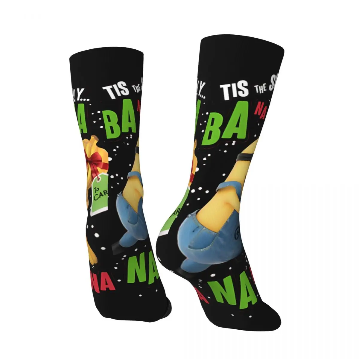 Funny Happy Men's compression Socks Exquisite Vintage Harajuku Despicable Me Hip Hop Novelty Pattern Crew Crazy Sock Gift