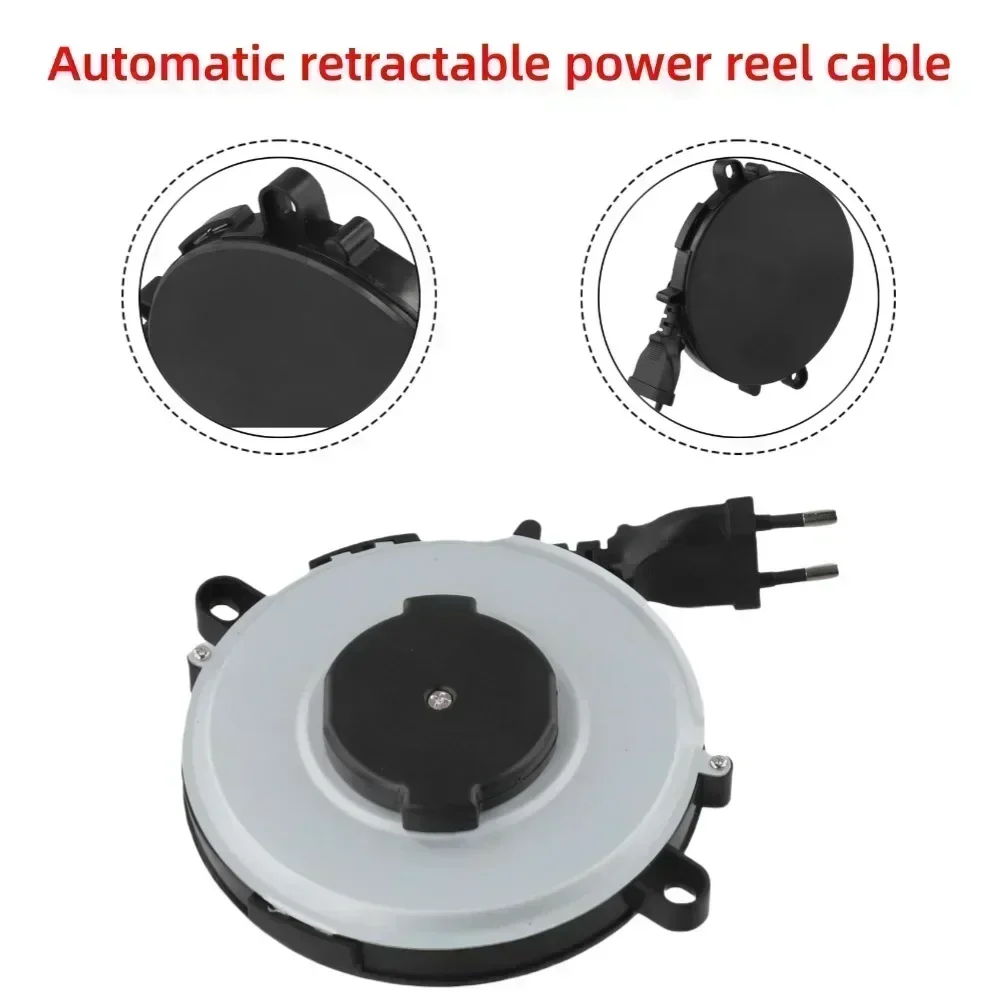 

2-ядерная автоматическая выдвижная катушка для электрического шнура, портативная катушка питания 1, 8 м, удлинитель катушки для кемпинга, активного отдыха