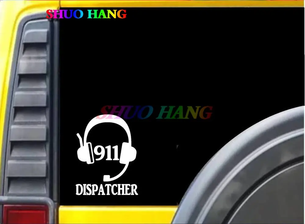 Interesting 911 Dispatcher Headset K488 Car Sticker Dispatching Decal Vinyl Car Accessories Window Trunk Motorcycle Toolbox