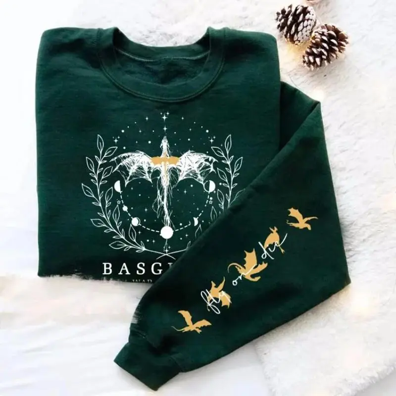 

Fourth Wing Women's Pullover Sweatirt Basgiath War College C Design Autumn 2024 Ladies Faion Student orm Alternative