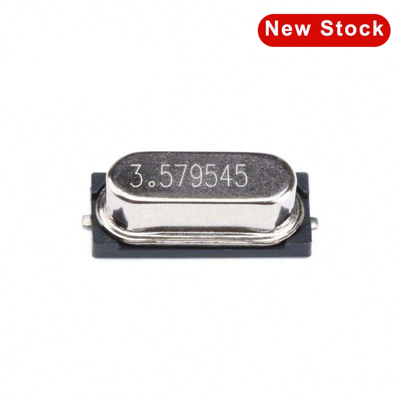 100 szt. Oscylator pasywny kryształ 49SMD 16.000MHz 3.579545 4.096 6.7458 10 11.0592 13.56 20 22.1184 24 25 26 27.12 32.768 48 MHz