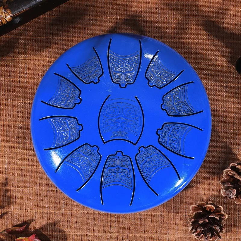 

Totem Carving Tongue Drum 6 Inches 11 Notes Steel Tongue Drum Meditation Accessories Percussions Musical Instruments for Kids