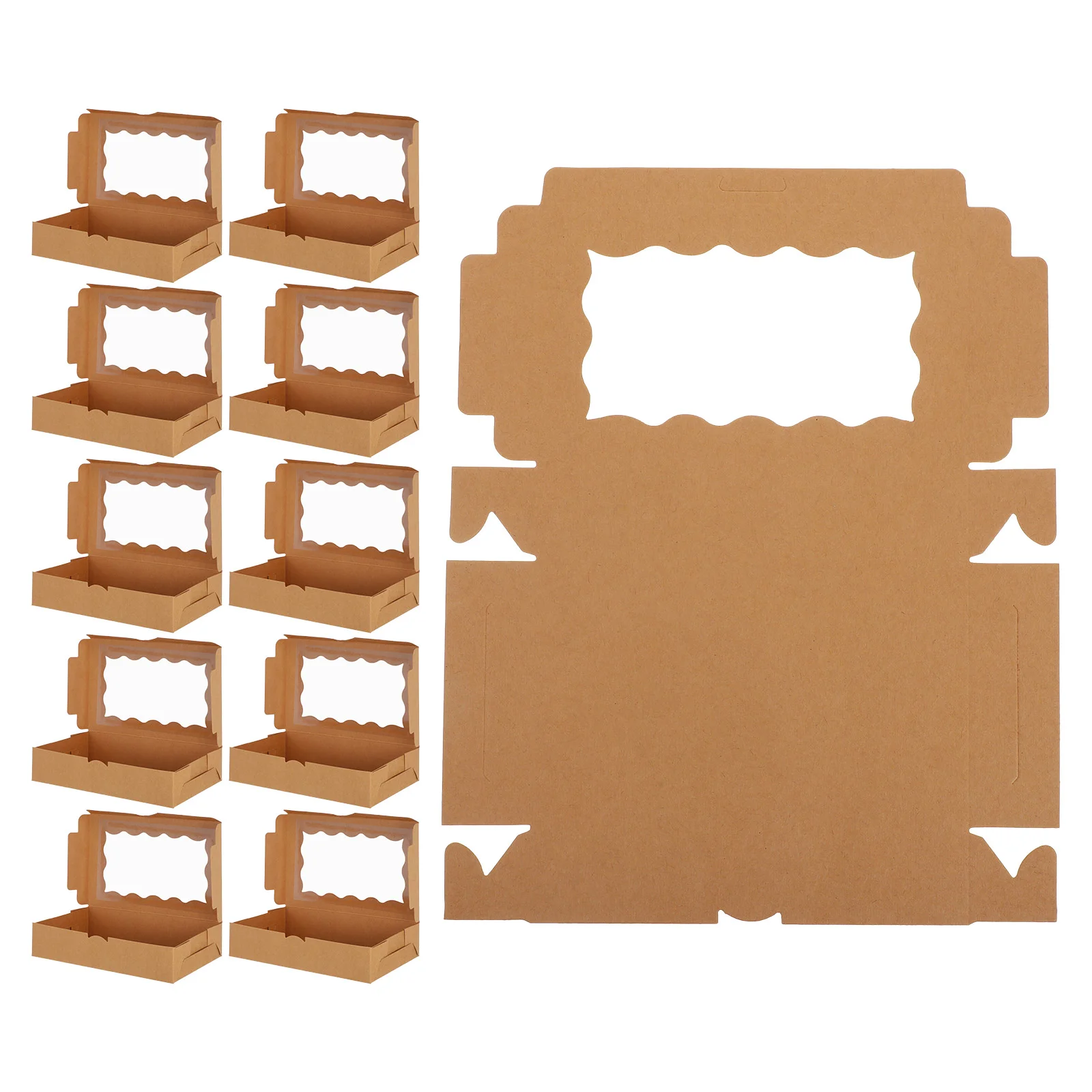 12 Pcs Pastry Packaging Box Bakery Boxes for Cookies Small Baking Paper Bread Container