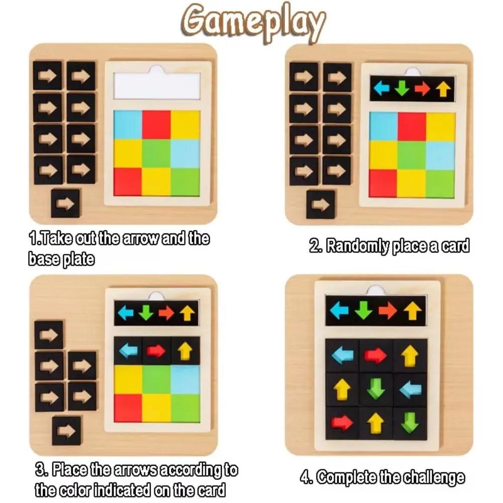Direção de madeira cognição sensorial jogo quebra-cabeça aprendizagem montessori paróquia educacional pensamento lógico cor forma correspondência