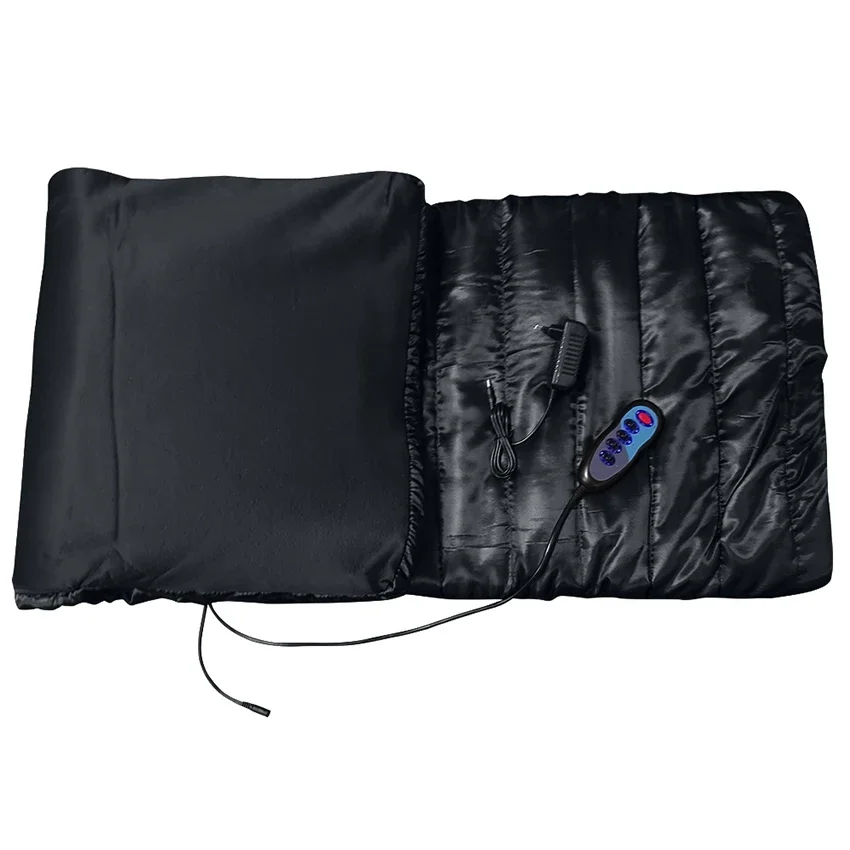 Back Massage Vibration Massager Mat with Heat Body Shiatsu Neck Massager Warming Bed Vibrating Pad Cushion Shoulder Pain Relief