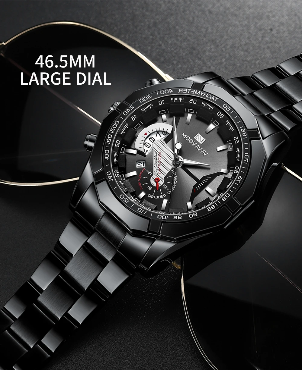 VA VA VOOM Relogio Masculino Watch Men Square Mens Watches Top Brand Luxury Golden Quartz Stainless Steel Waterproof Wrist Watch