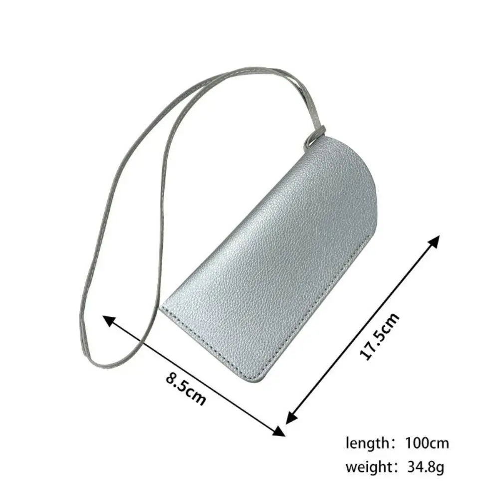 موضة بولي Leather الجلود العين نظارات القضية مع الحبل معلقة الرقبة نظارات حقيبة التخزين قلادة المحمولة نظارات كيس أكياس النساء