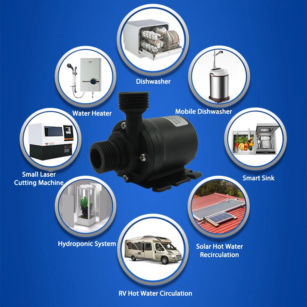 800L/h مضخة نافورة المياه الغاطسة تيار مستمر 12 فولت فرش نافورة مضخات المياه لملحقات نافورة حوض السمك #5